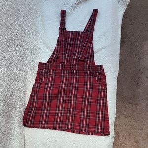 Forever 21 Plaid Jumper Dress Med.